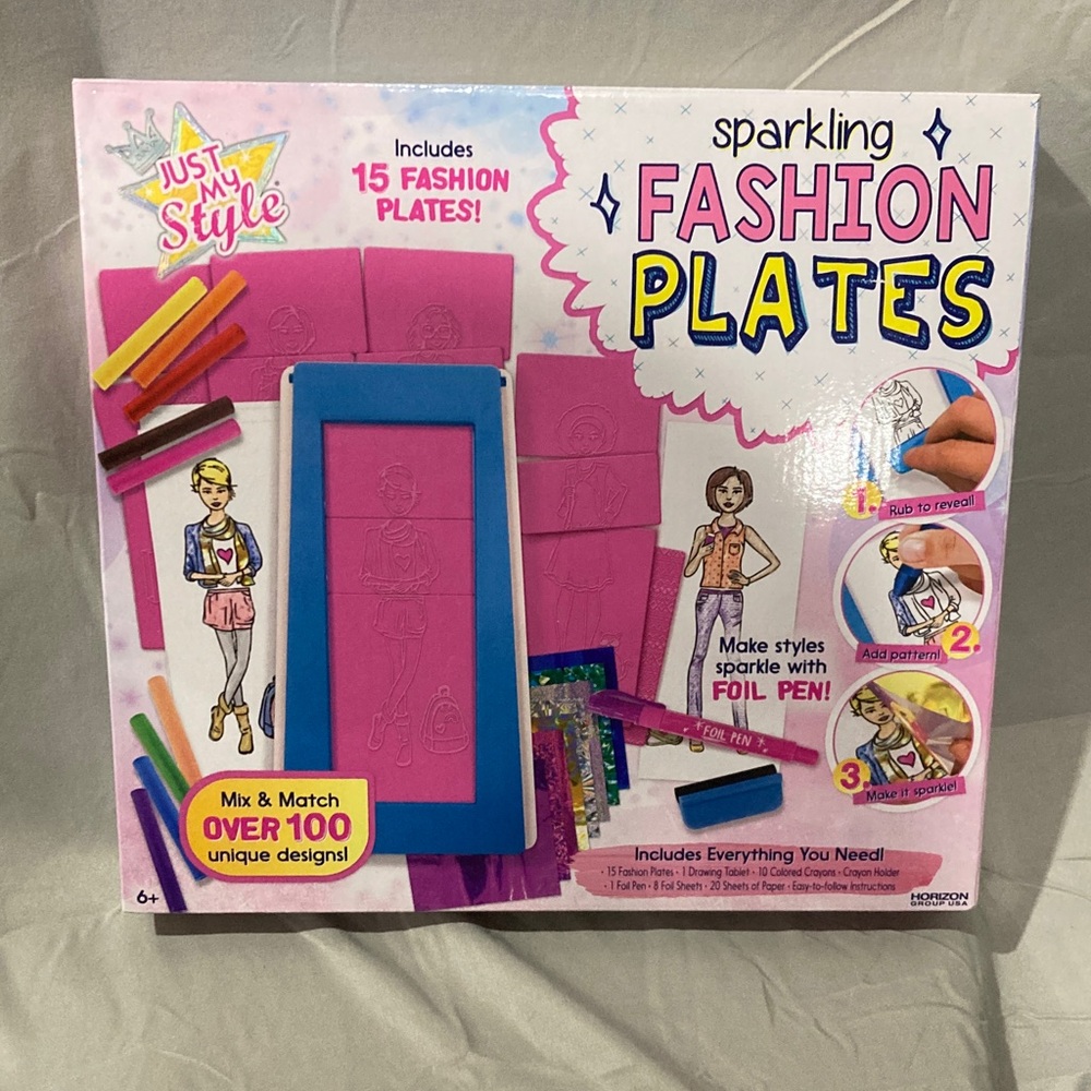 Sparkling Fashion Plates - Pink and Blue (box sealed)